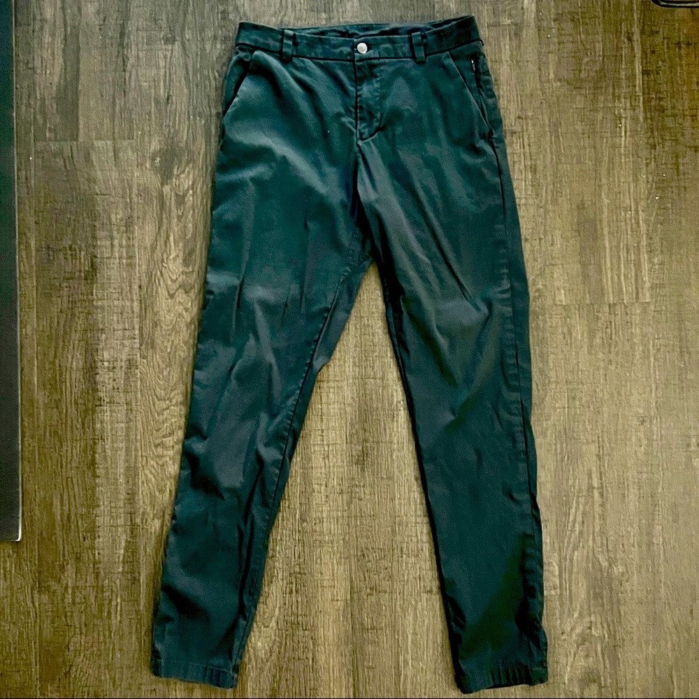 Mens Lulu Lululemon Commission Pants Navy Blue 30x32